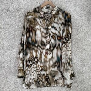 Soft Surroundings Top Womens Abstract Tie Dye Blouse